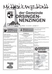 Silbernen Hochzeit - Orsingen - Nenzingen