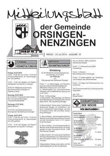 Silbernen Hochzeit - Orsingen - Nenzingen