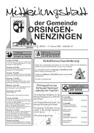 RedaktionsschlussÃ¤nderung - Orsingen - Nenzingen