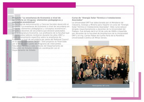 ANUARIO 2009.p65 - Universidad ORT Uruguay