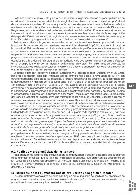 La gestiÃ³n de centros de enseÃ±anza obligatoria en IberoamÃ©rica