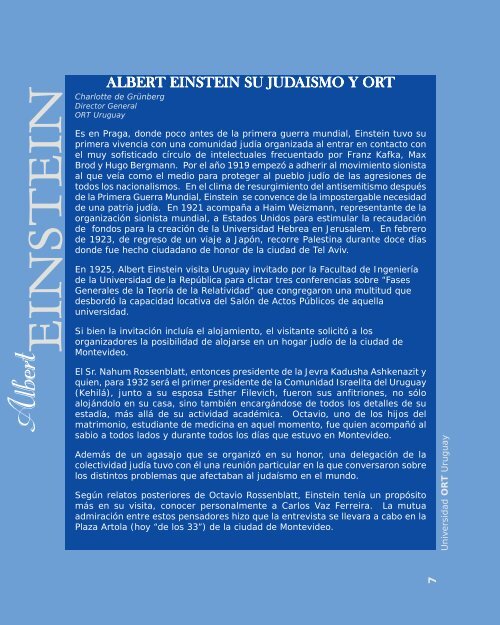 Material sobre Albert Einstein editado por la Universidad