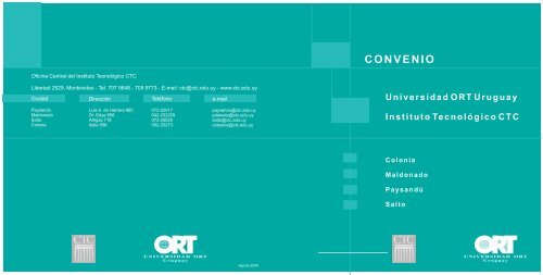 CONVENIO - Universidad ORT Uruguay