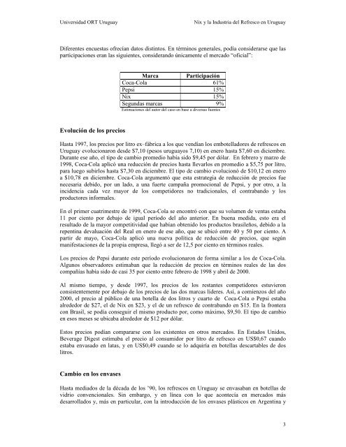 Nix y la Industria del Refresco en Uruguay Kramer, Enrique