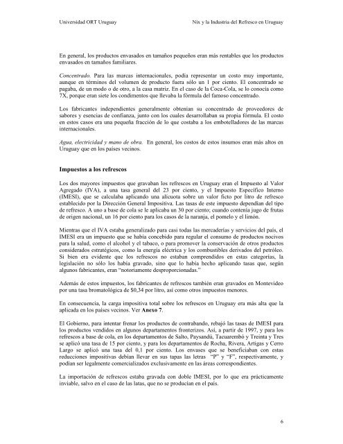 Nix y la Industria del Refresco en Uruguay Kramer, Enrique