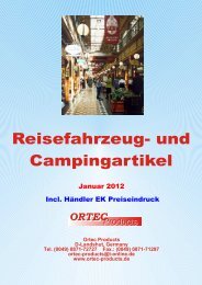 Reisefahrzeug-, Caravan- und CampingzubehÃ¶r - pdf Katalog - Ortec