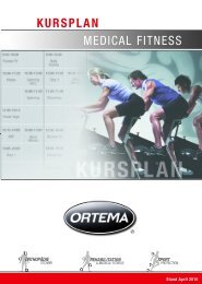 MEDICAL FITNESS KURSPLAN - Ortema