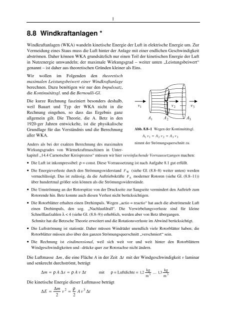 8.8 Windkraftanlagen *