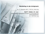 Marketing in der Arztpraxis.pdf - Orthopädische Chirurgie Dr. Oetiker