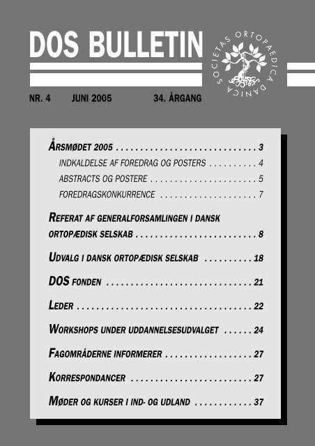 DOS BULLETIN - Dansk OrtopÃ¦disk Selskab