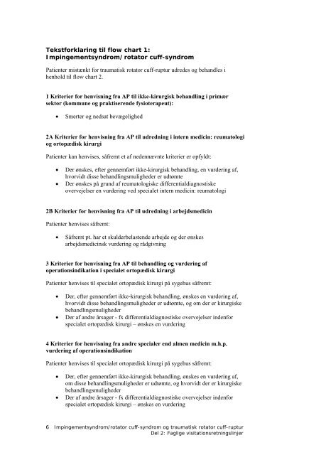 Impingementsyndrom/rotator cuff syndrom og traumatisk rotator cuff ...