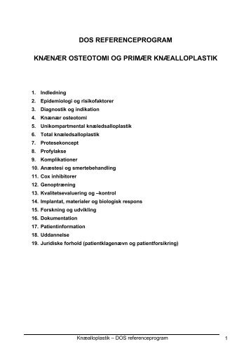 knÃ¦nÃ¦r osteotomi - Dansk OrtopÃ¦disk Selskab