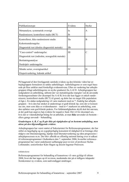 Referenceprogram for behandling af knÃ¦artrose - Sundhedsstyrelsen