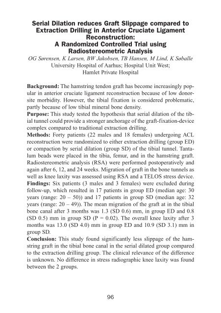 DOS BULLETIN - Dansk OrtopÃ¦disk Selskab