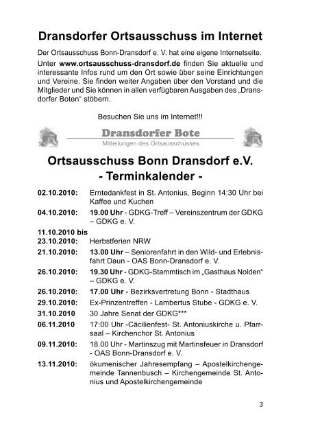 59/2010 - Ortsausschuss Bonn-Dransdorf
