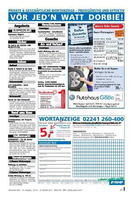 Aktuelle Ausgabe als PDF - Ortszeitungen.de