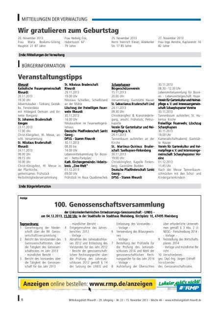 Aktuelle Ausgabe als PDF - Ortszeitungen.de