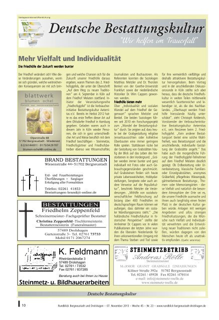 Aktuelle Ausgabe als PDF - Ortszeitungen.de