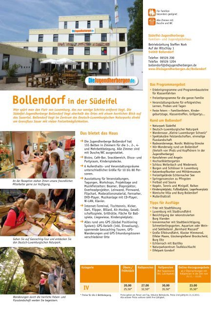 IV Bollendorf in der Südeifel - Jugendherberge