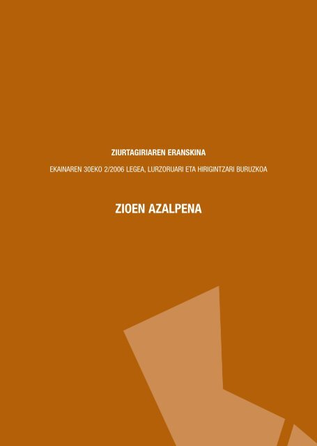 Euskadiko Lurzoruaren eta Hirigintzaren Legea - Euskal Herriko ...