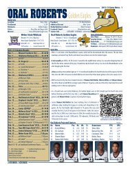 ORU Game Notes - Oral Roberts University Athletics