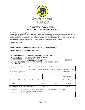 business licenses