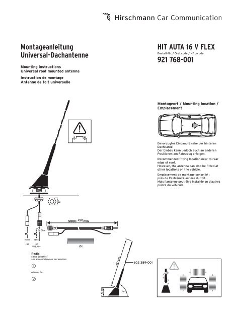 HIT AUTA 16 V FLEX - Hirschmann Car Communication