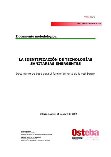 EvaluaciÃ³n de tecnologÃ­as emergentes, Sortek - Osakidetza ...