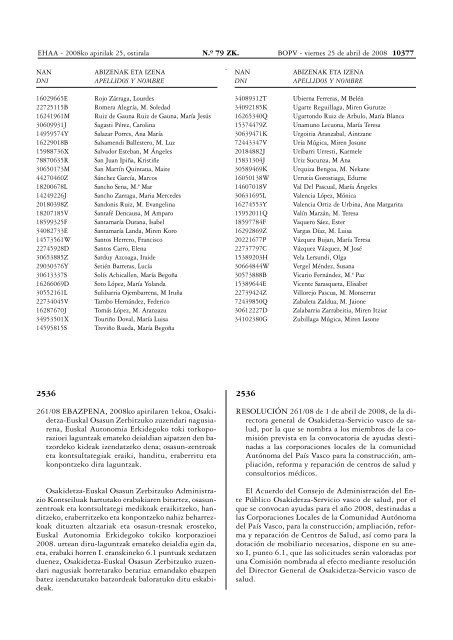 RESOLUCIÃN 350/2008, de 18 de marzo - Osakidetza - Euskadi.net