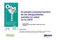 El estudio monitorizaciÃ³n de las desigualdades sociales en salud ...