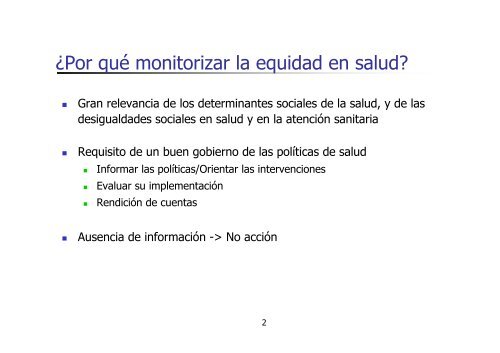 El estudio monitorizaciÃ³n de las desigualdades sociales en salud ...