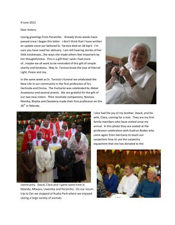 2012 June 9 - letter from Sr. Rosann, Prioress - Welcome to the ...