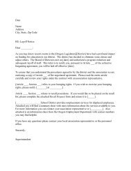 Sample layoff letter for classified staff - Oregon School Boards ...