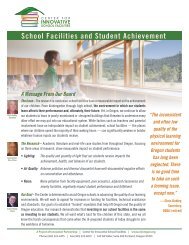 policy brief on school facilities and student achievement