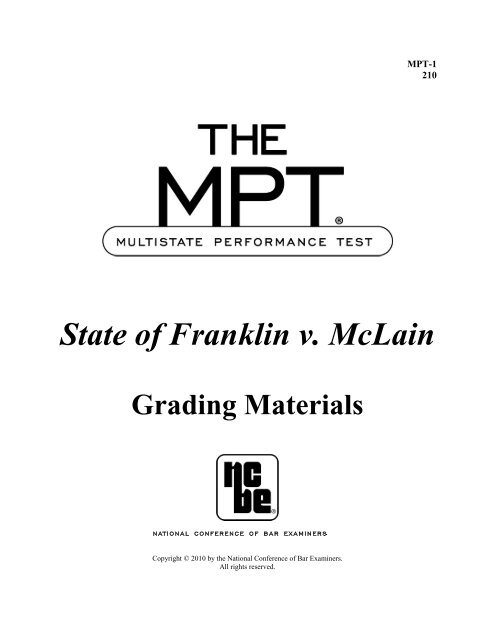 State of Franklin v. McLain - Oregon State Bar