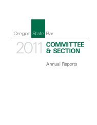 2011COMMITTEE & SECTION - Oregon State Bar