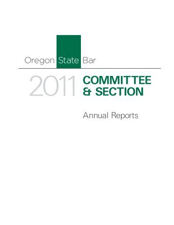 2011COMMITTEE & SECTION - Oregon State Bar
