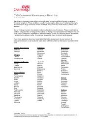 CVS CAREMARK MAINTENANCE DRUG LIST