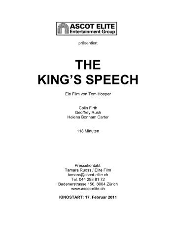 THE KING'S SPEECH - Academy of Motion Picture Arts and Sciences