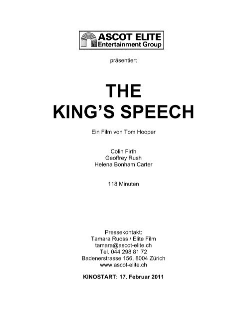 The King's Speech' Headed to Broadway – The Hollywood Reporter