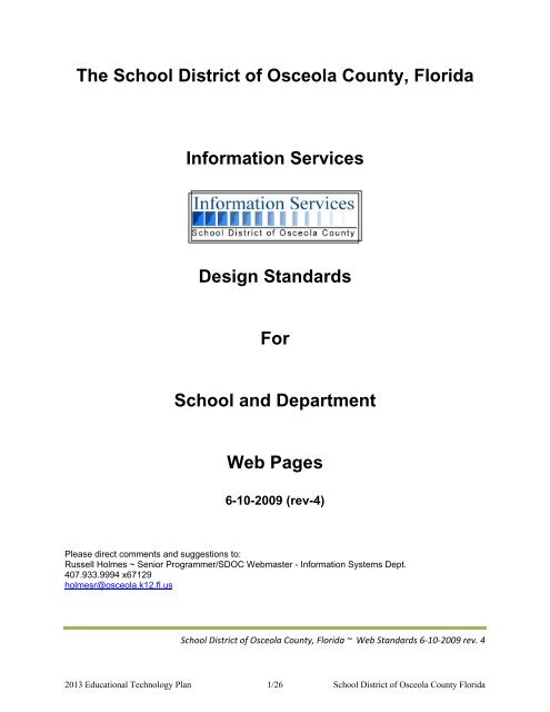 2013-2016 Technology Plan - Osceola County School District