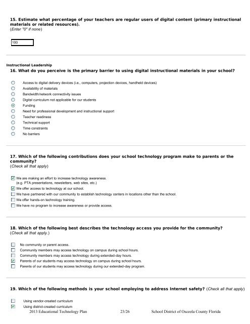 2013-2016 Technology Plan - Osceola County School District