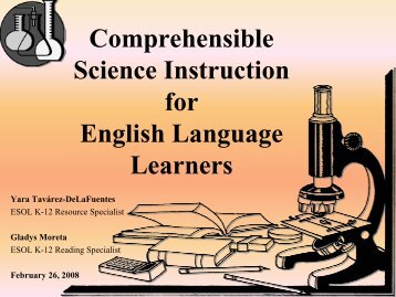 comprehensible science instruction for english language learners