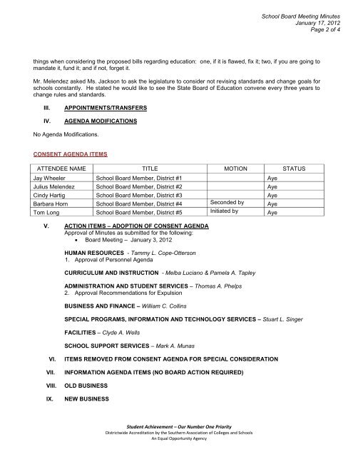 Minutes - Osceola County School District