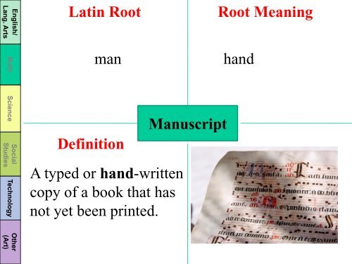 Vocabulary Development for English Language Learners