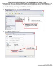 Setting a Username and Department Code for Printing