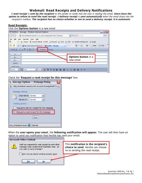 How To Request A Delivery Read Receipt In Outlook 2013