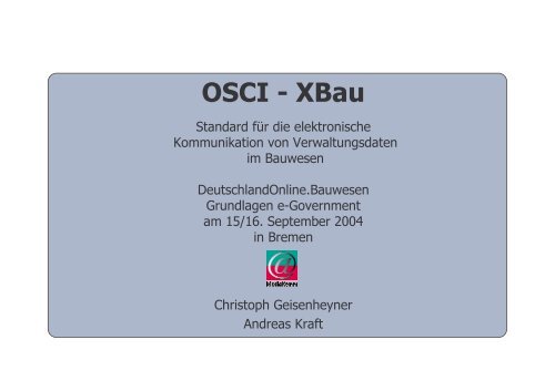 XBau - OSCI