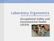 Laboratory Ergonomics - OSEH