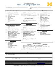 Crane - Job Safety Analysis Form - OSEH - University of Michigan